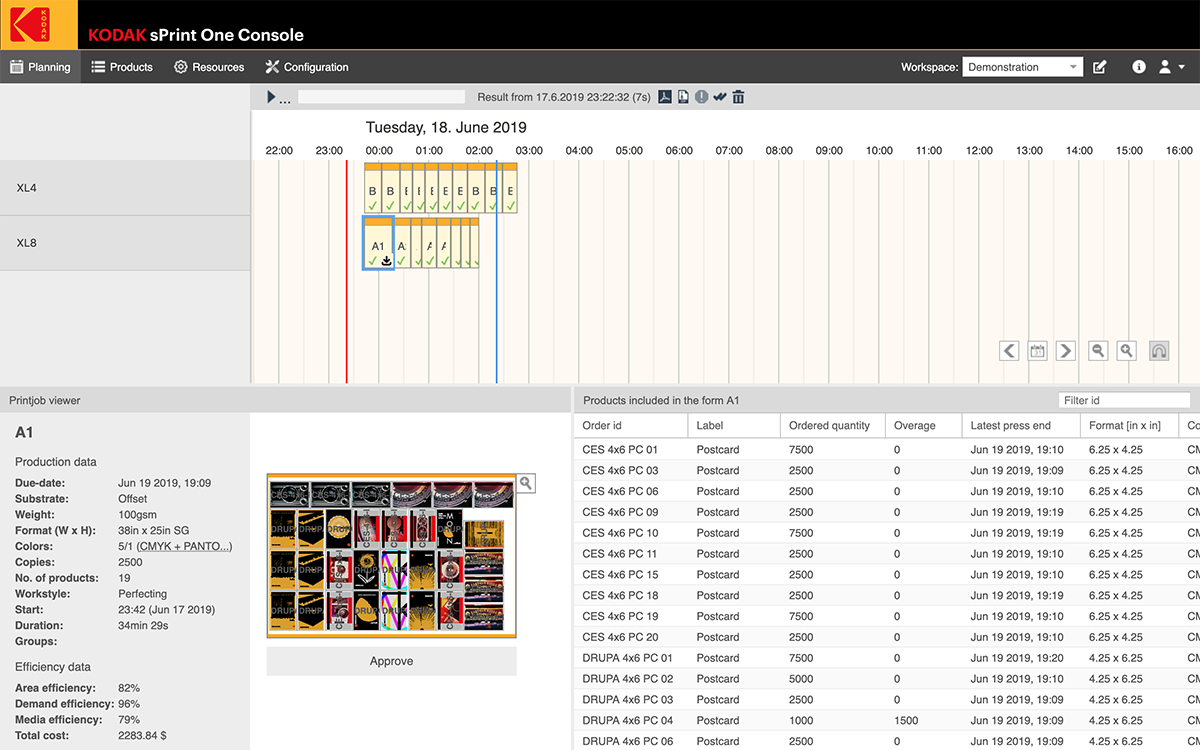 Dynamic Print Planning in action