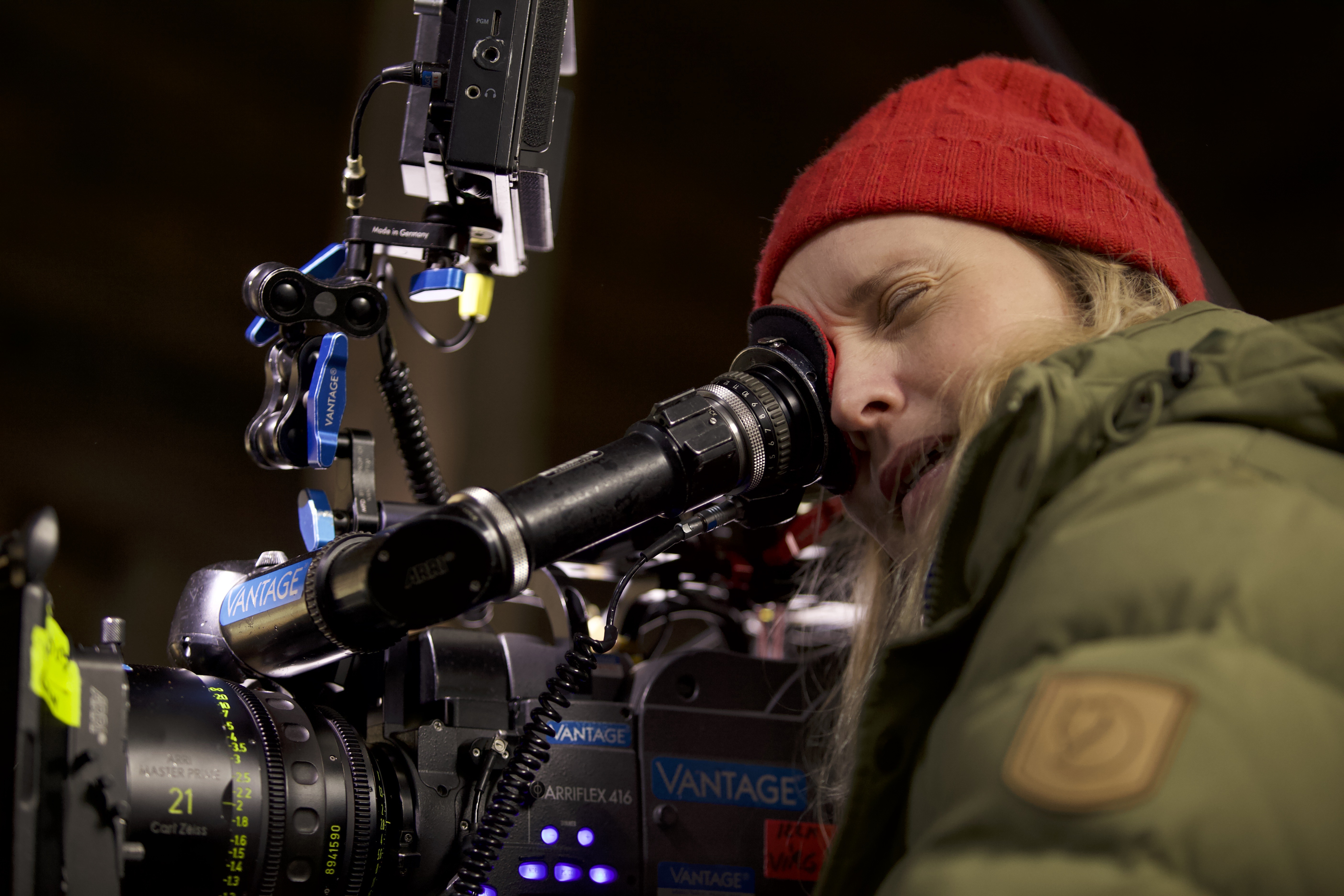 Director Mona Fastvold on the set of The World to Come, a Bleecker Street release. Image by Toni Salabasev.