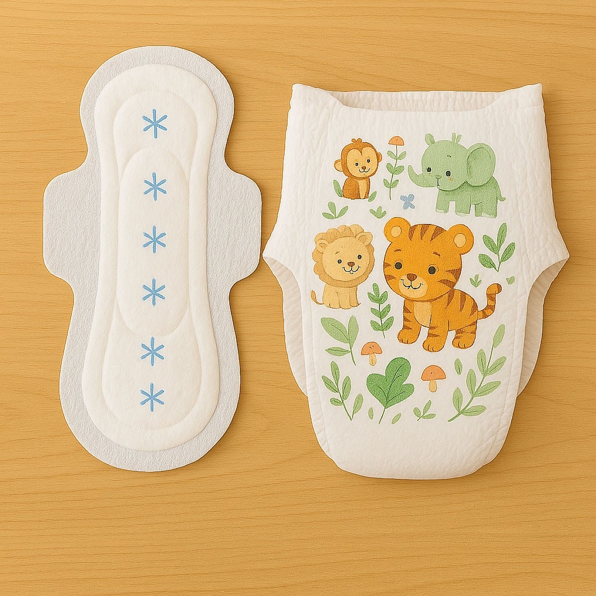 Feminine care diaper