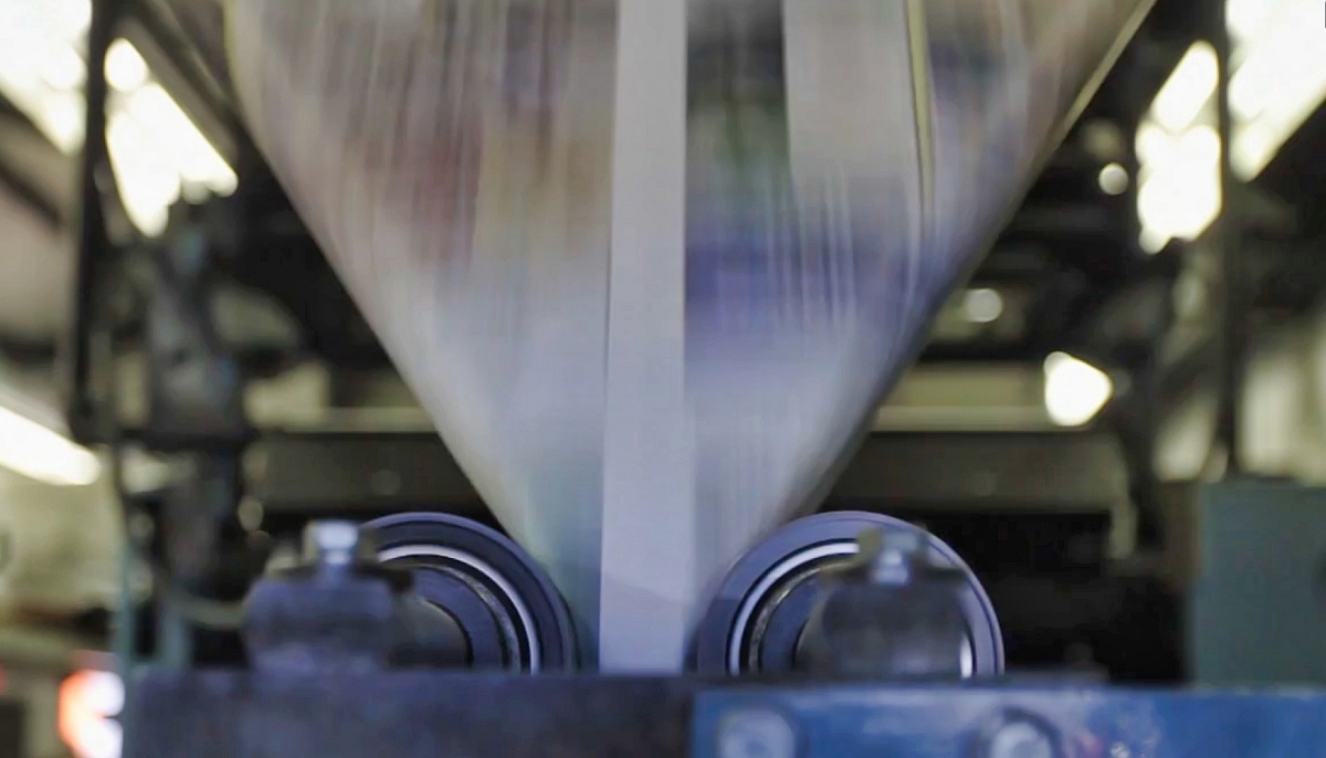 Boone printed web on former folder