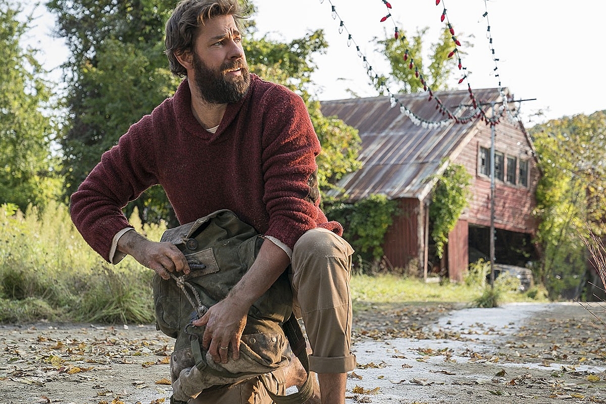 Still from A Quiet Place featuring John Krasinski