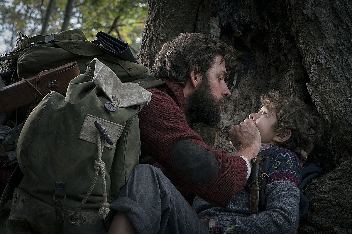 Still from A Quiet Place featuring John Krasinski