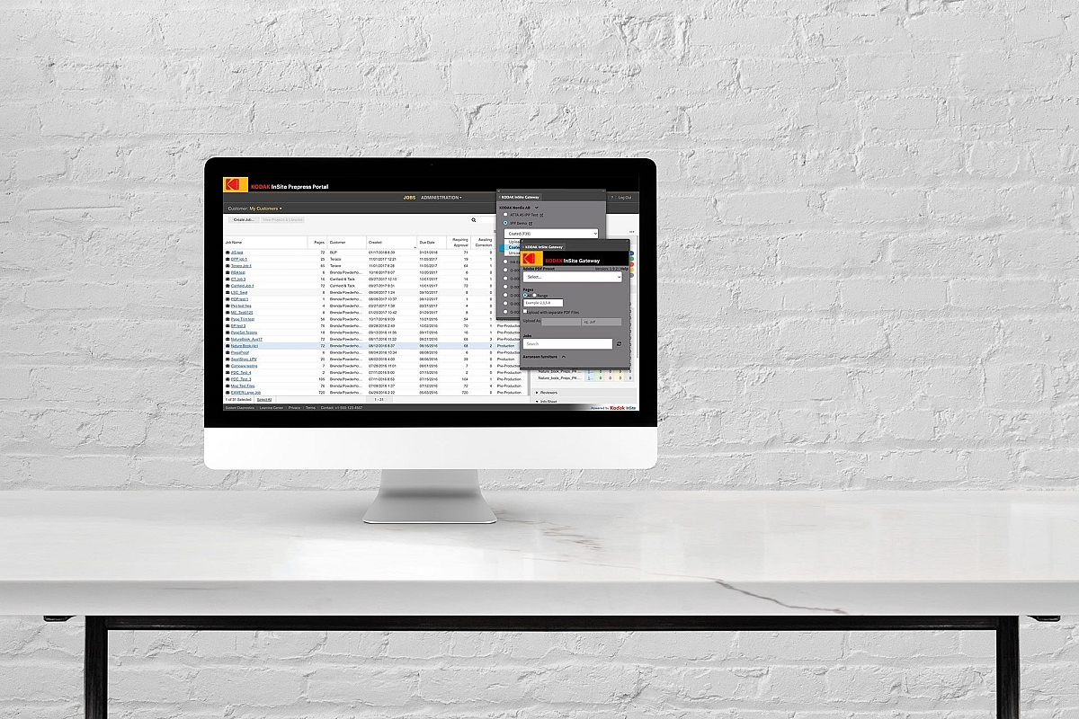 Insite prepress portal monitor