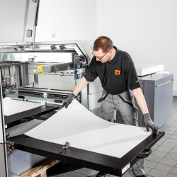 Magnus q800 platesetter plate on rollers