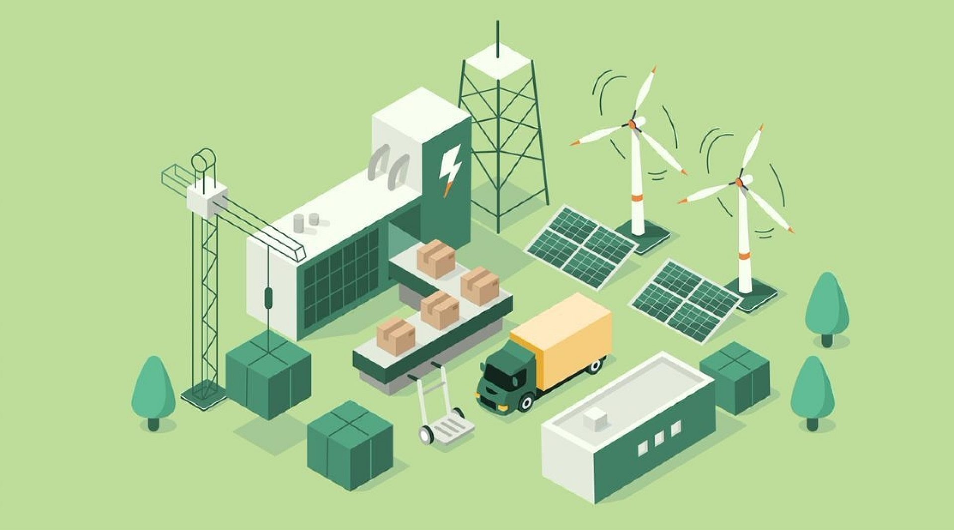 Sustainability illustration green