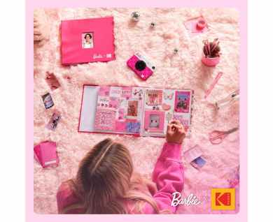 Câmera digital Kodak Printomatic Barbie 5MP com foto de 2x3 - Câmera