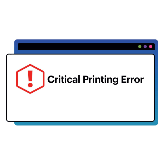 Critical printing error transparent