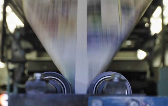 Boone printed web on former folder