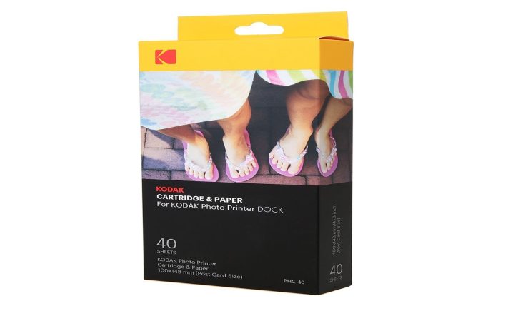 Kodak Dock Printer Photo Paper – 40 Sheets, Compatible With Kodak Dock Cartridge, Mobile Printer Paper
