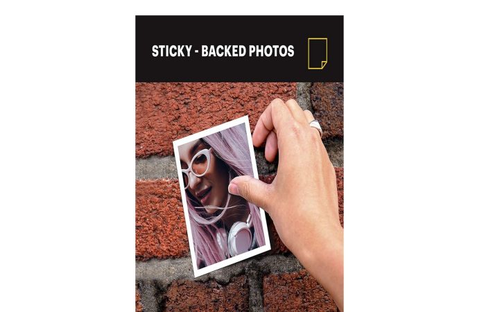 Sticky backed photos brick wall