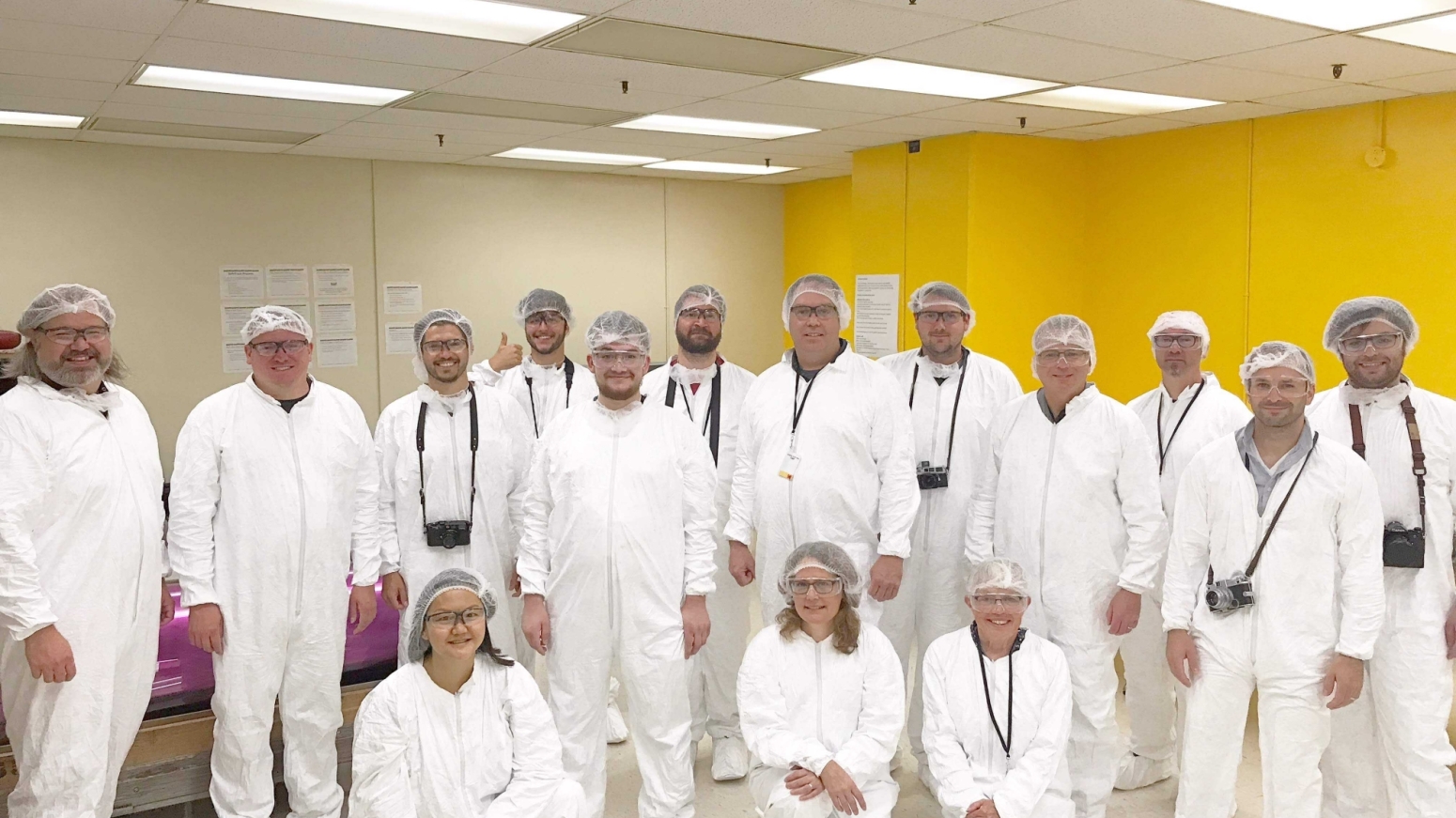 Film factory tour group