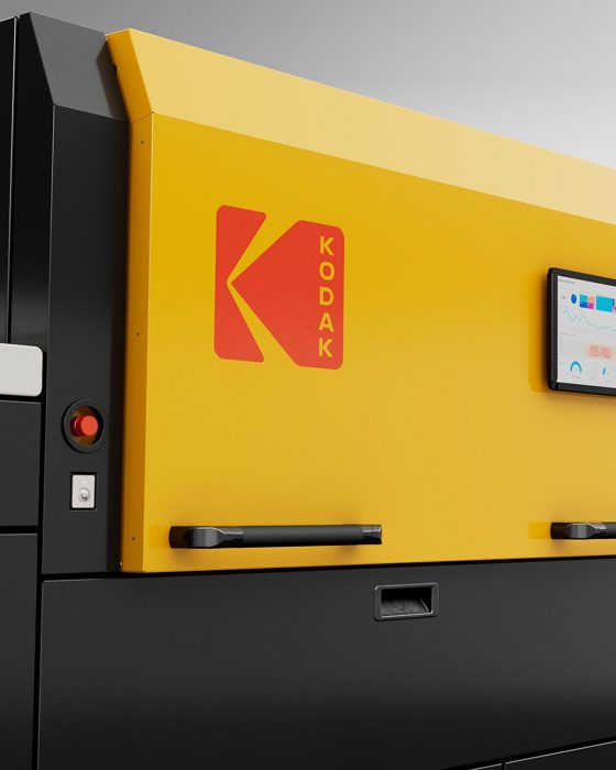 KODAK ASCEND Digital Press front left view with kodak logo