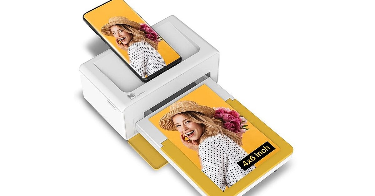 Compatible with iOS&Android Device Bluetooth Portable Instant Picture Printer 4×6’’ Desktop Photo Printer for iPhone/Smart Phone 4Pass & Lamination Process（Paper and Ink Cartridge not Included） 