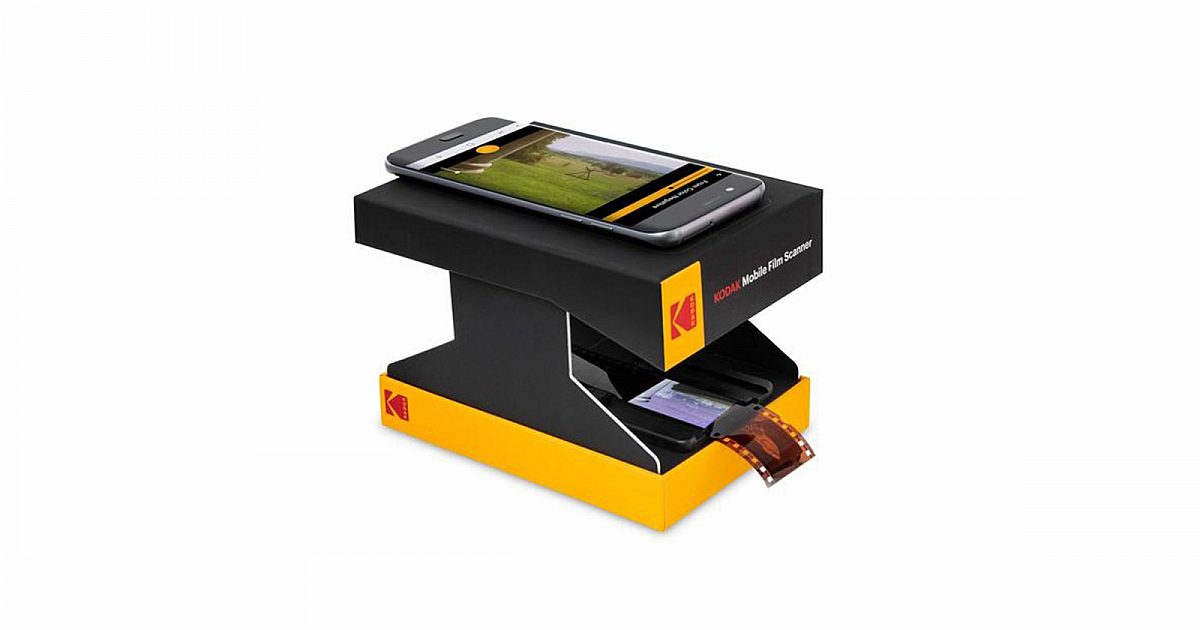 LED Light Panel & Gloves Eco-Friendly Cardboard Scanner Box to Your Smartphone Convert and Save 6x6 Slides & Negatives 120 & 220 Film Formats KODAK 6x6 Mobile Film Scanner 