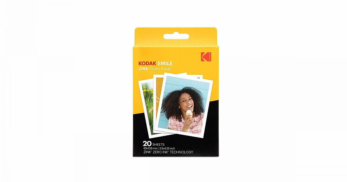 KODAK SMILE ZINK 3.5”x 4.25” Photo Paper